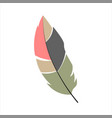 boho feather design art vector image