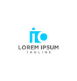 io negative space logo vector image