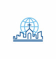 church logo and christian symbols vector image