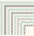 decorative seamless ornamental border with corner vector image