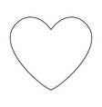 line art black and white heart symbol vector image vector image