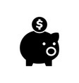 piggy bank savings icon vector image vector image