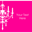 pink background with chandelier vector image vector image