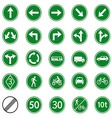 regulatory sign green vector image vector image