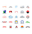 set real estate logo design house vector image