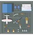 overhead point of view airport vector image