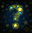 question mark cartoon star colored vector image