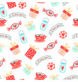 seamless pattern for valentine s day with cute vector image vector image