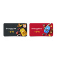 cards template for promo discounts with school vector image