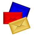 colorful envelopes vector image vector image