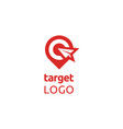 paper plane target board gps pin map logo vector image
