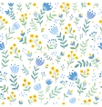 seamless with wild flowers vector image