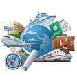 travel icon set vector image