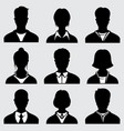 woman and man head silhouettes anonymous person vector image