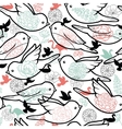 birds silhouettes seamless pattern background vector image