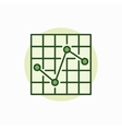 chart green icon vector image vector image