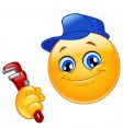 plumber emoticon vector image