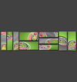 set cricket banners vector image vector image
