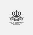 crown clinic health logo retro and vintage medical vector image