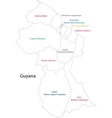 guyana map vector image vector image