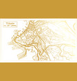 trieste italy city map in retro style golden vector image