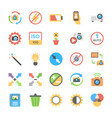photography flat colored icons vector image