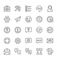 set of help and support line icons call center vector image