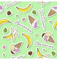 bananas and ice cream cones vector image