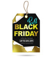 black friday sale tag design vector image
