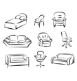 furniture set vector image