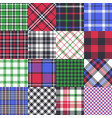 tartan pattern set 4 vector image vector image