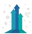 arrow growth business icon graphic vector image