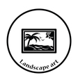 landscape art icon vector image