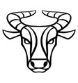 taurus zodiac sign black horoscope symbol vector image vector image