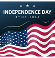 usa indeoendence day poster 4 july vector image vector image
