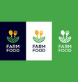farm food logo design vector image vector image