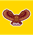 owl bird cartoon character mascot vector image vector image
