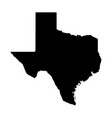 texas state of usa - solid black silhouette map vector image