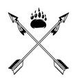 wooden vintage indian arrows across vector image