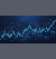 world business graph or stock market chart vector image