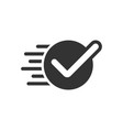 check mark sign icon in flat style confirm button vector image