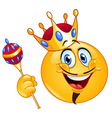 king emoticon vector image