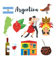 argentina national cultural symbols vector image