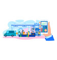 automatic truck loading logistics cargo shipping vector image