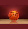 basketball ball on a parquette 3d vector image