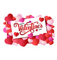 design banner with lettering happy valentine s day vector image vector image