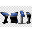 four promotional interactive information kiosk vector image