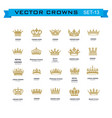 king and queen crowns symbols vector image