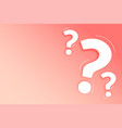puzzle solving question mark background vector image