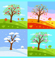 set seasons summer vector image